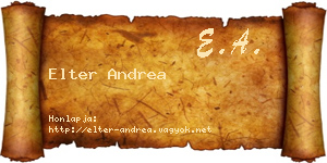 Elter Andrea névjegykártya